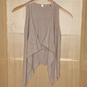 In Clover Womens New Grey Open Front Vest Small
